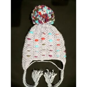 KAVU Fifi Pom Pom‎ Hat Knit Gray
